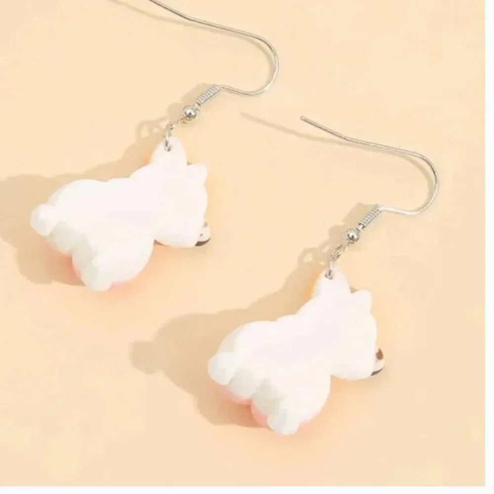 ⭐️❤️ FREE Corgi Dog Animal Puppy Butt Booty Funny Hipster Pop Art Chic Earrings